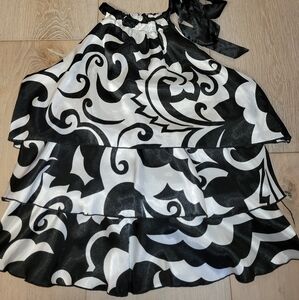 Cato Silky Cinche Neck Tie Top Size Medium